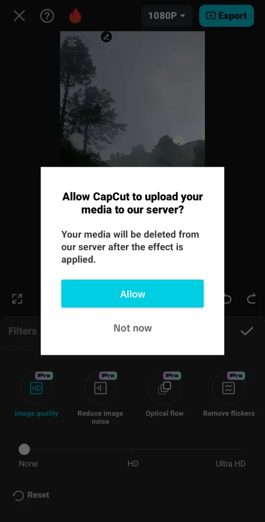 How to use the Enhance Quality feature in Capcut MOD APK? 3 CapCut MOD Feature