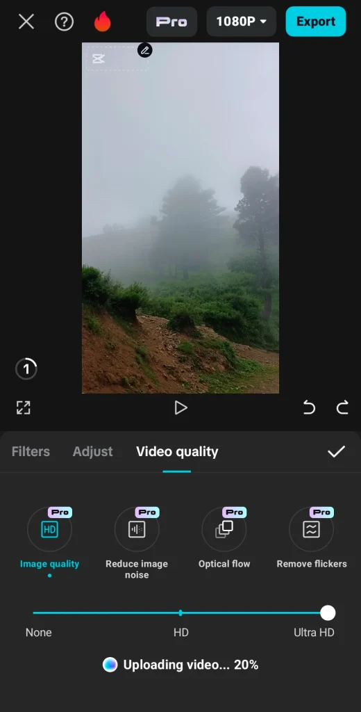 How to use the Enhance Quality feature in Capcut MOD APK? 5 1000041284